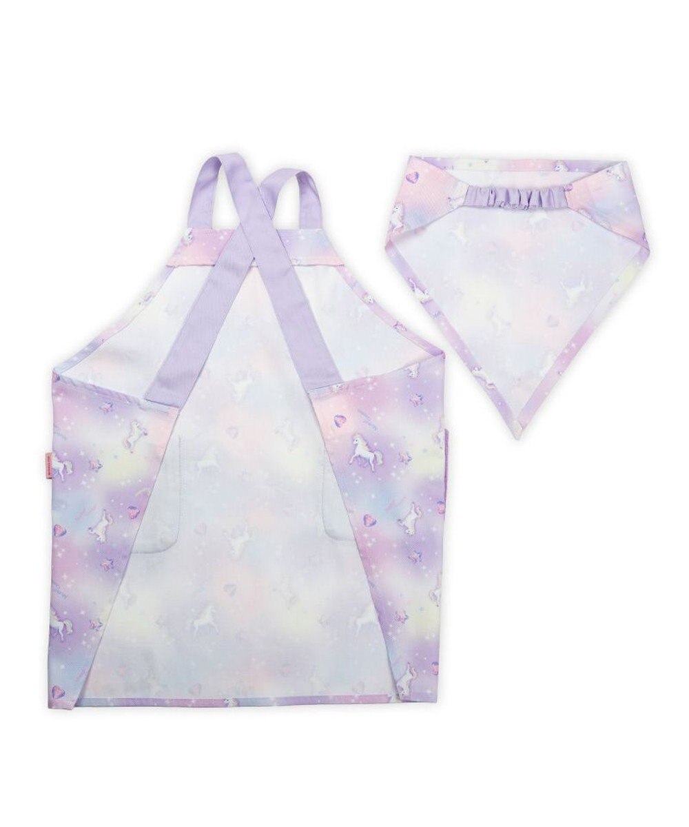 Mother garden マザーガーデン ユニコーン バッククロスエプロン 三角巾付き 100～120cm 《ぷっくり柄》 