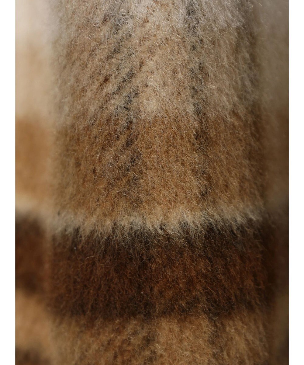 Green Parks ・ＥＬＥＮＣＡＲＥ　ＤＵＥ　シャギーチェックミドルコート 