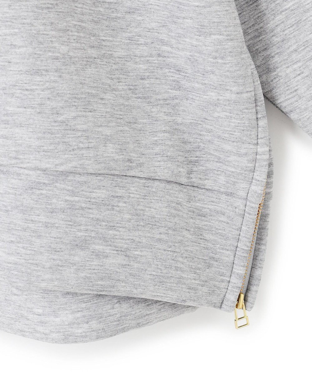 UNFILO L 【WEB限定】BEAUTY FORM JERSEY サイドZIP クロップドプルオーバー 