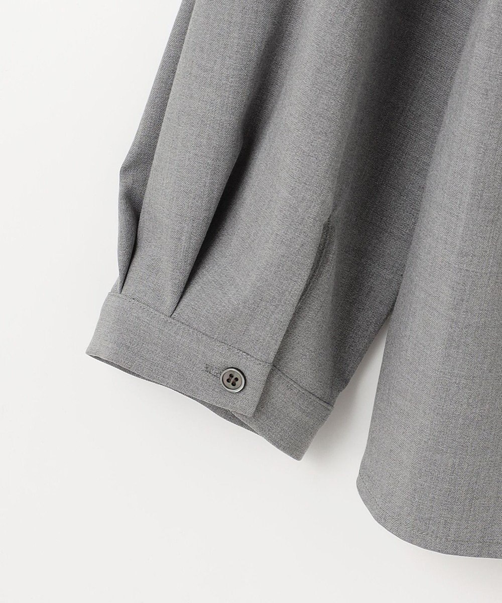 組曲 S 【KUMIKYOKU NAVY】ウーステッドライククロス フリルブラウス 