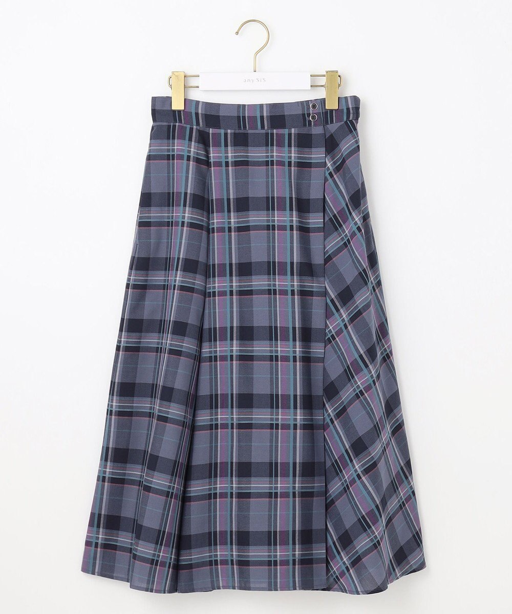 ANY SIS 【洗える】ライトカラーチェック スカート 