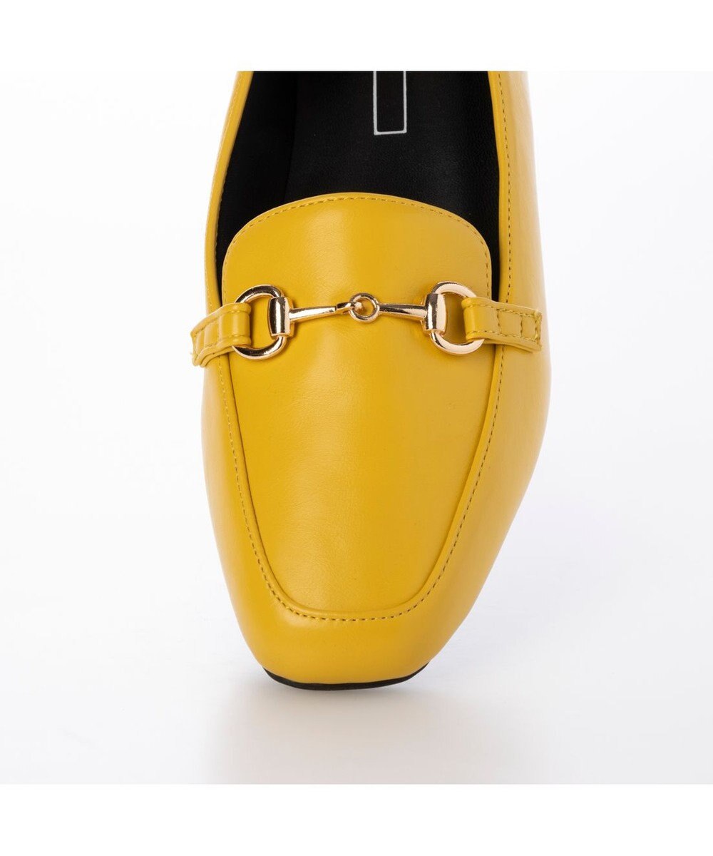 MODE ET JACOMO <noyau>スクエアトゥビット付きヒールローファー 