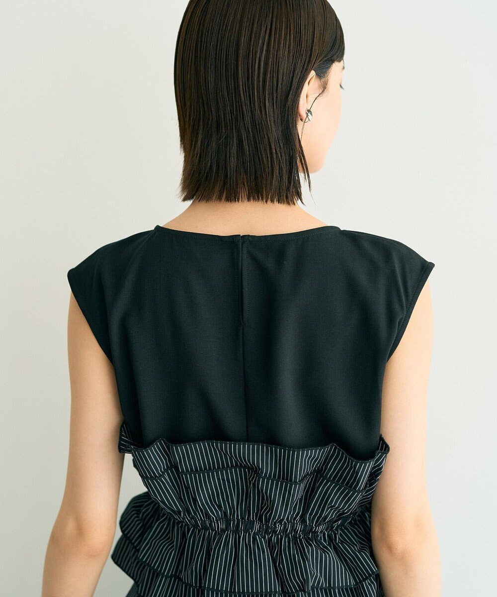 YECCA VECCA ビスチェドッキングブラウス 