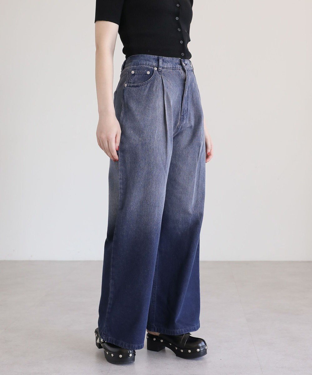 Green Parks ・ＳＵＧＡＲ　ＳＰＯＯＮ　デニムワイドパンツ 