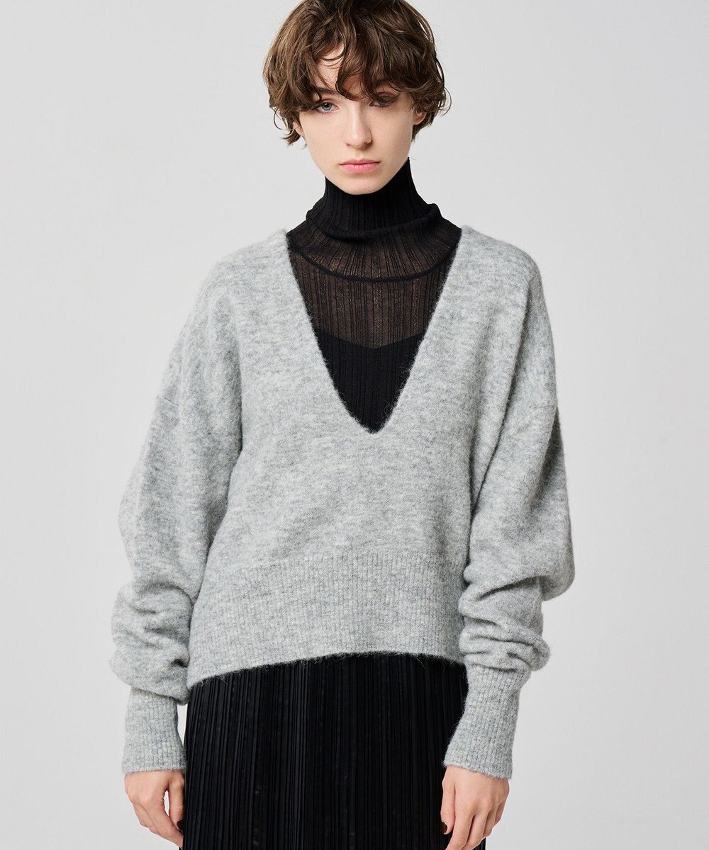 uncrave シアーニット タートルネック トップス（uncrave WHITE） 