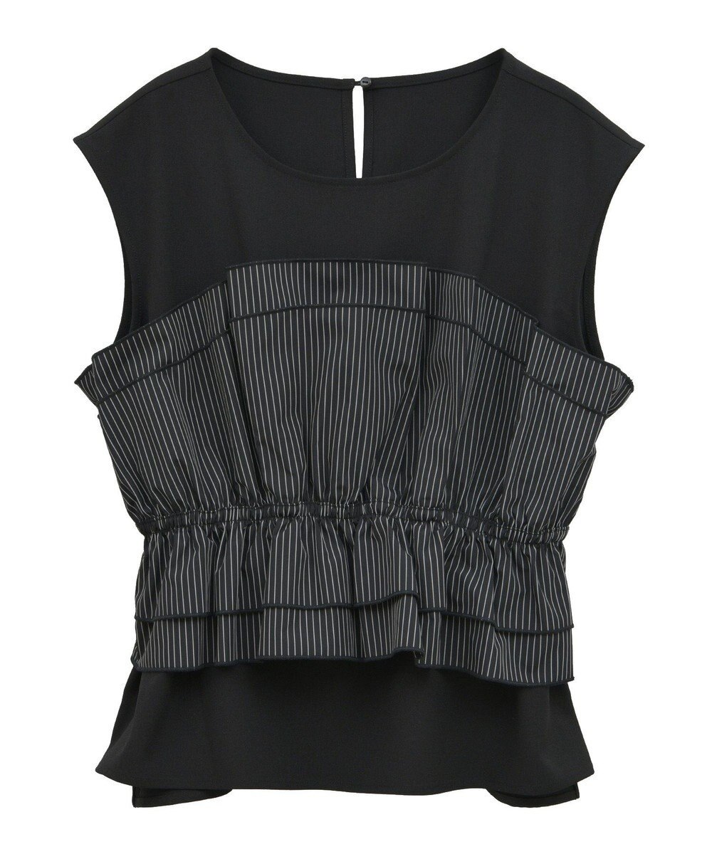 YECCA VECCA ビスチェドッキングブラウス 