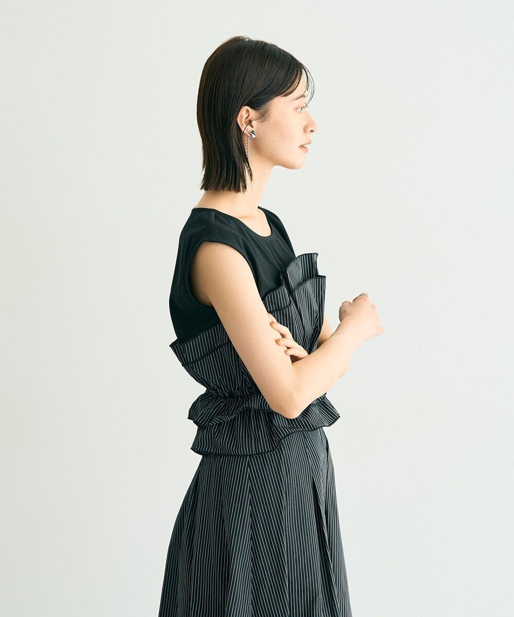 YECCA VECCA ビスチェドッキングブラウス 