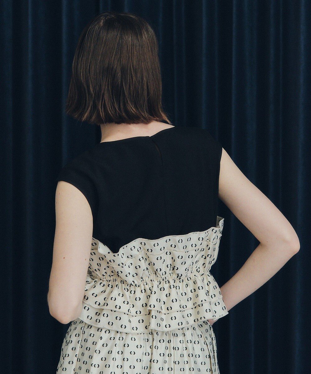 YECCA VECCA ビスチェドッキングブラウス 