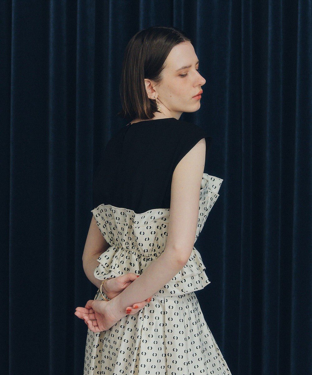 YECCA VECCA ビスチェドッキングブラウス 