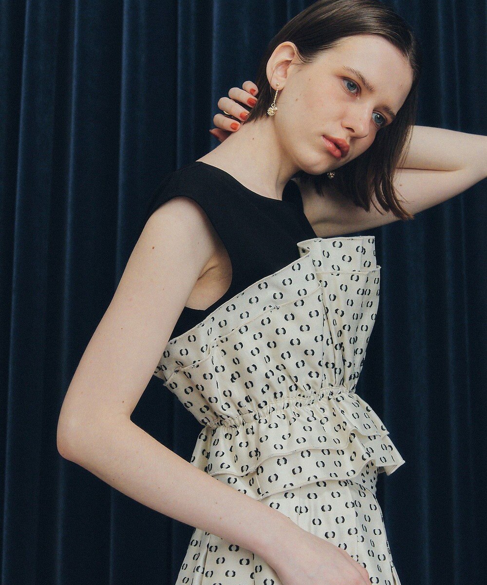 YECCA VECCA ビスチェドッキングブラウス 