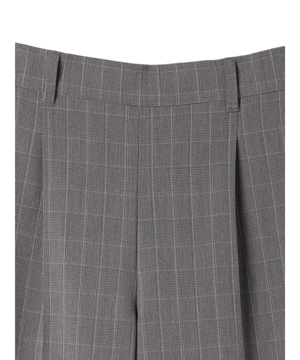 Green Parks きれいシルエットチェックワイドパンツ 