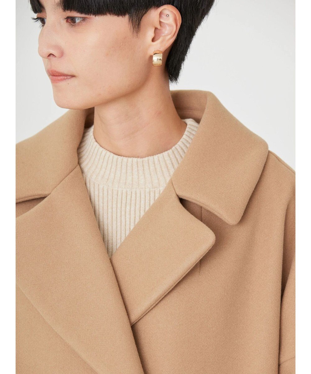 AMERICAN HOLIC 中空ＦＩＢＥＲドロップショルダーチェスターコート 