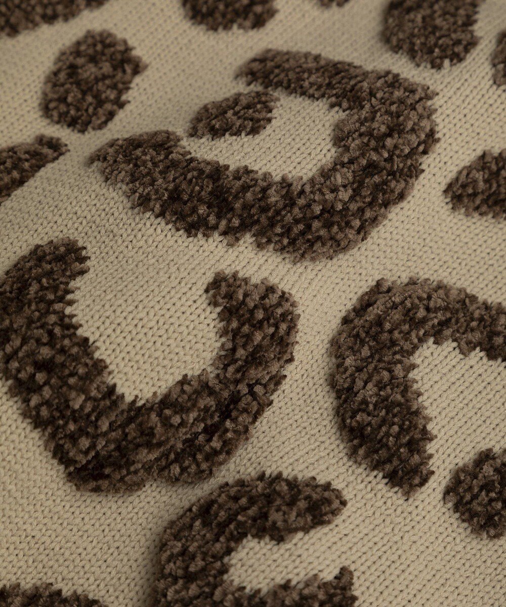 Green Parks ・ｆｕｒｒｙ　ｒａｔｅ　レオパードジャカードニット 