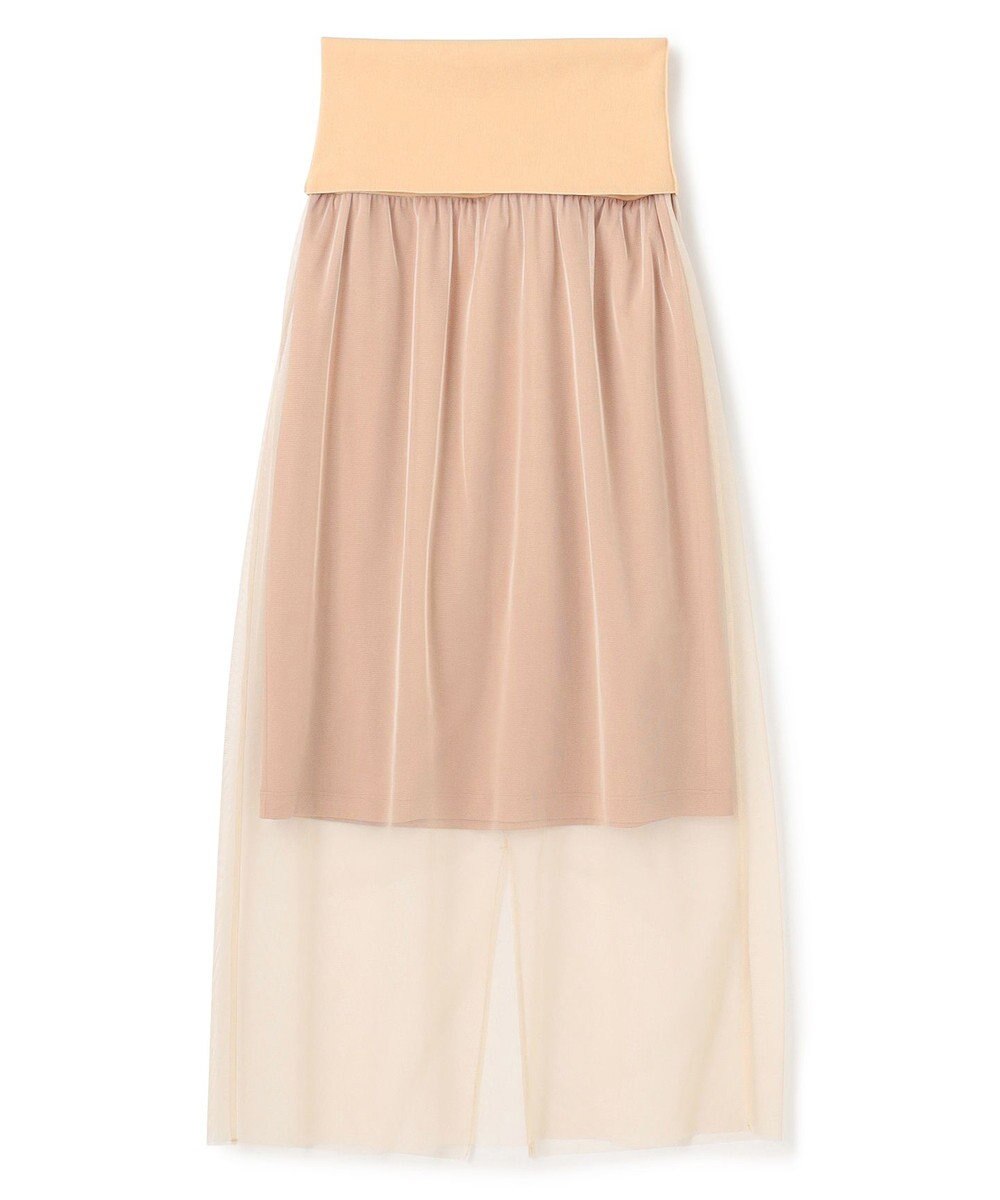 BEIGE， 【洗える】TAMARIX / ストレッチチュールIラインスカート 