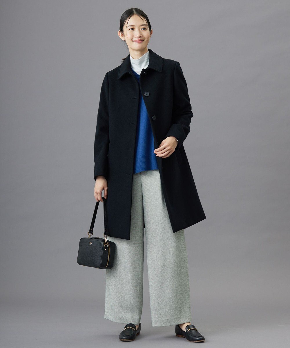 J.PRESS LADIES ショートビーバー ステンカラー コート 