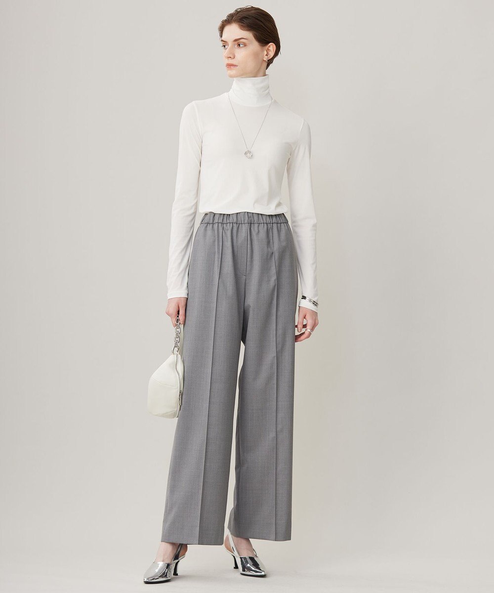 ICB 【洗える】Ｔ/Wブロード ワイドストレートパンツ 