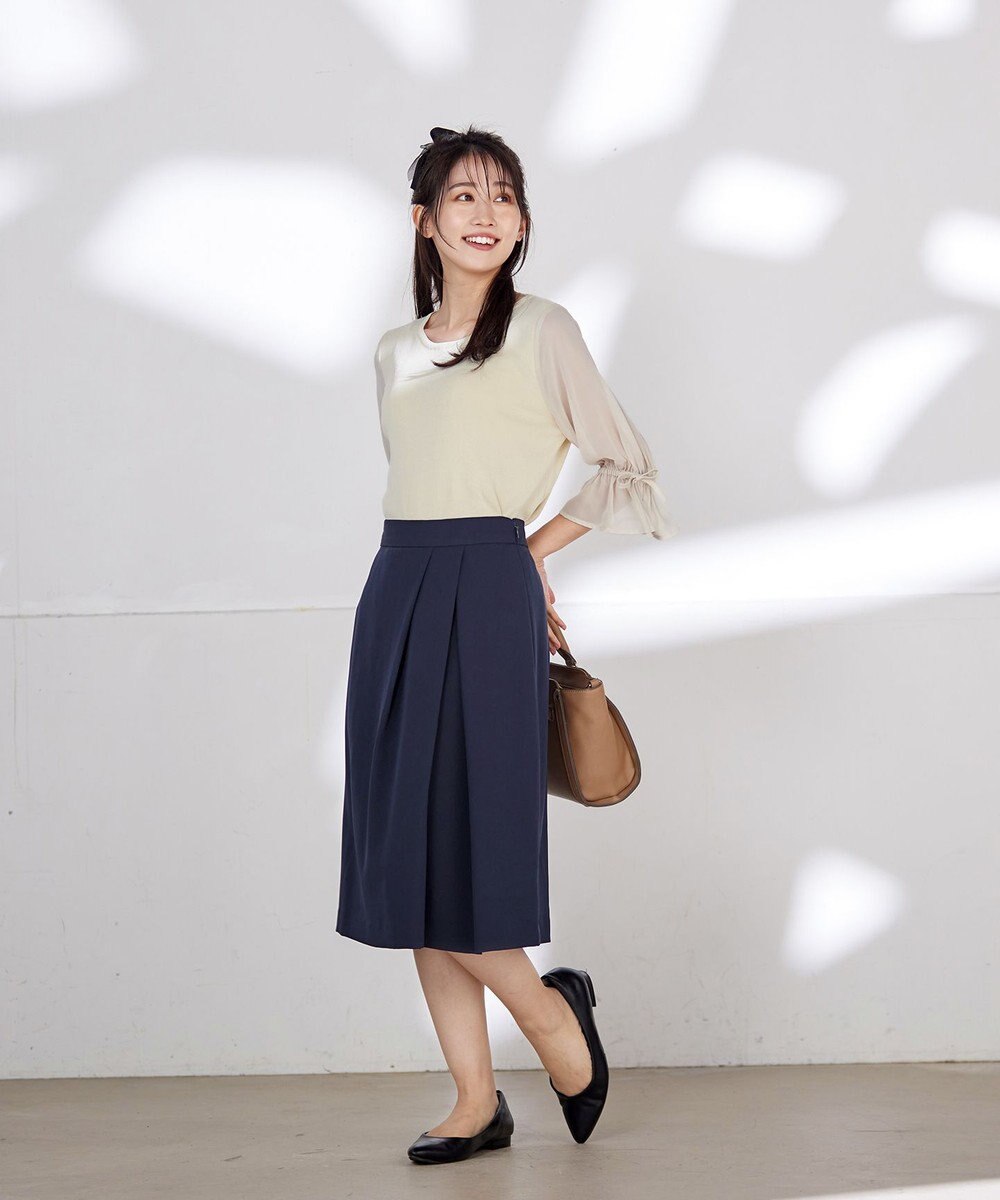 Tiaclasse L 【洗える】キャンディースリーブニットトップス 