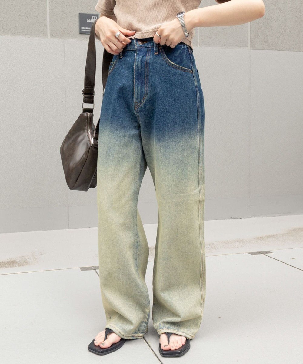 WEGO 【新色追加/美脚/XS～Lサイズ展開】ストレートデニムパンツ 