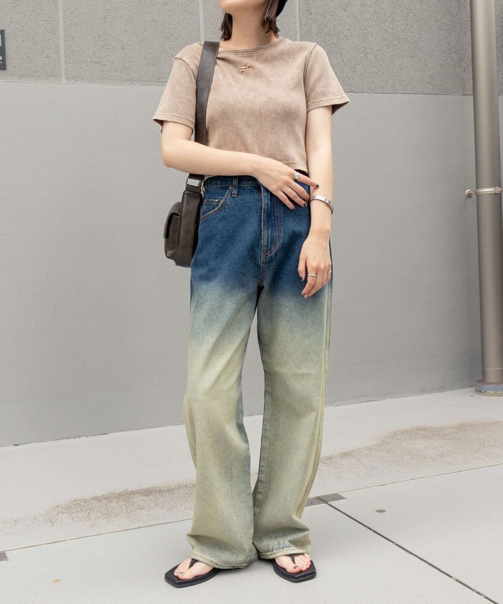 WEGO 【新色追加/美脚/XS～Lサイズ展開】ストレートデニムパンツ 