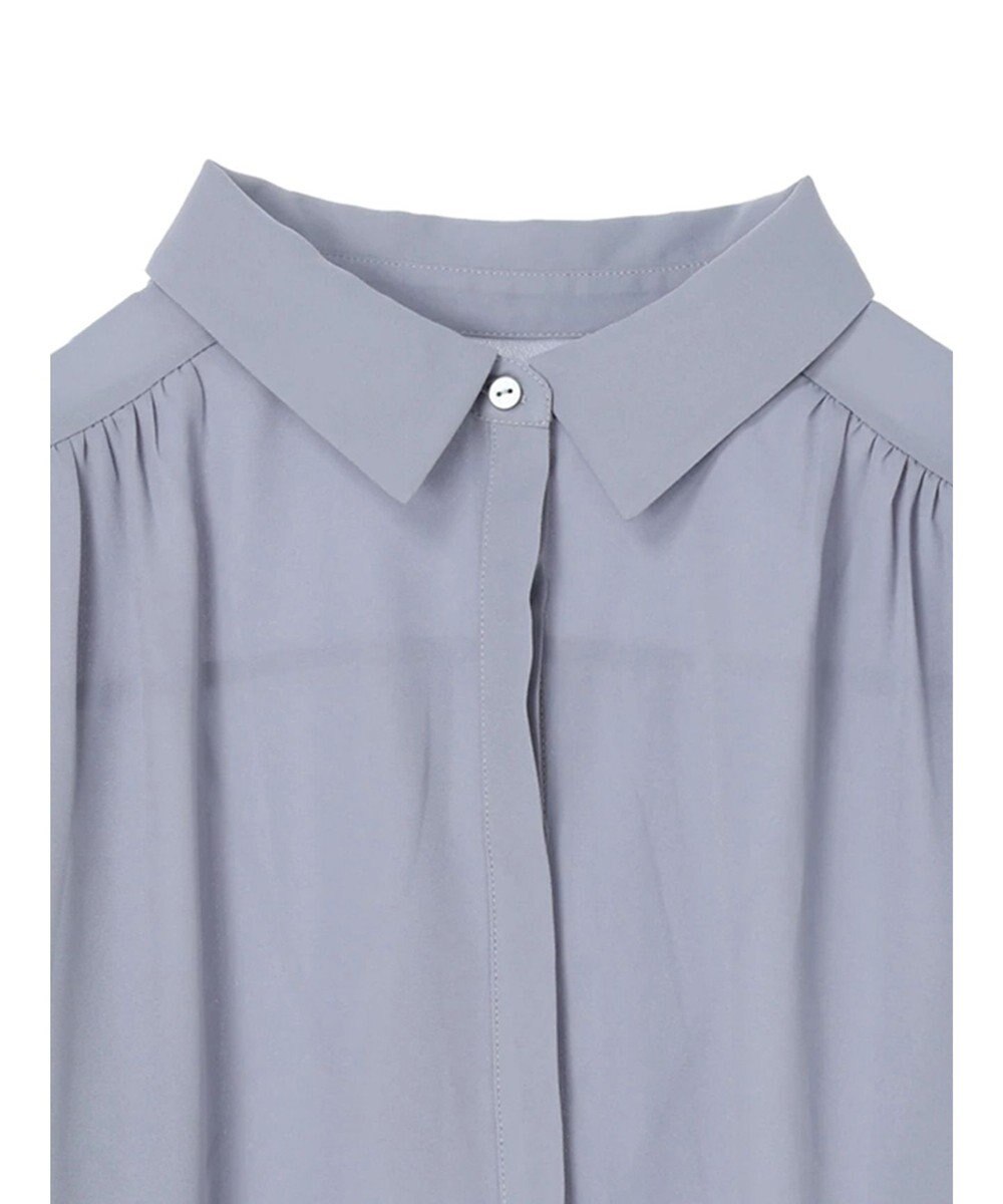 Green Parks 袖プリーツ衿付きブラウス 