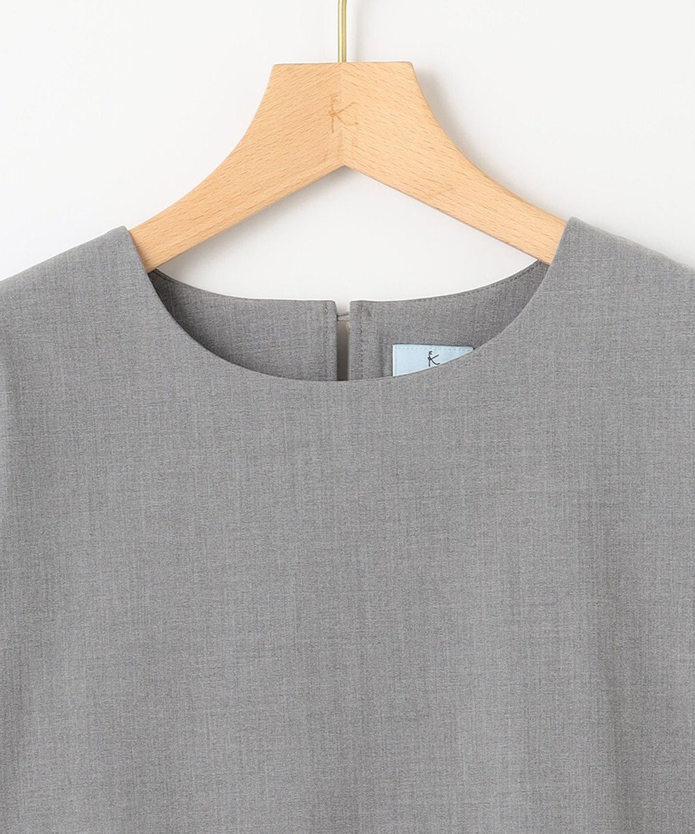 組曲 【KUMIKYOKU NAVY】ウーステッドライククロス フリルブラウス 