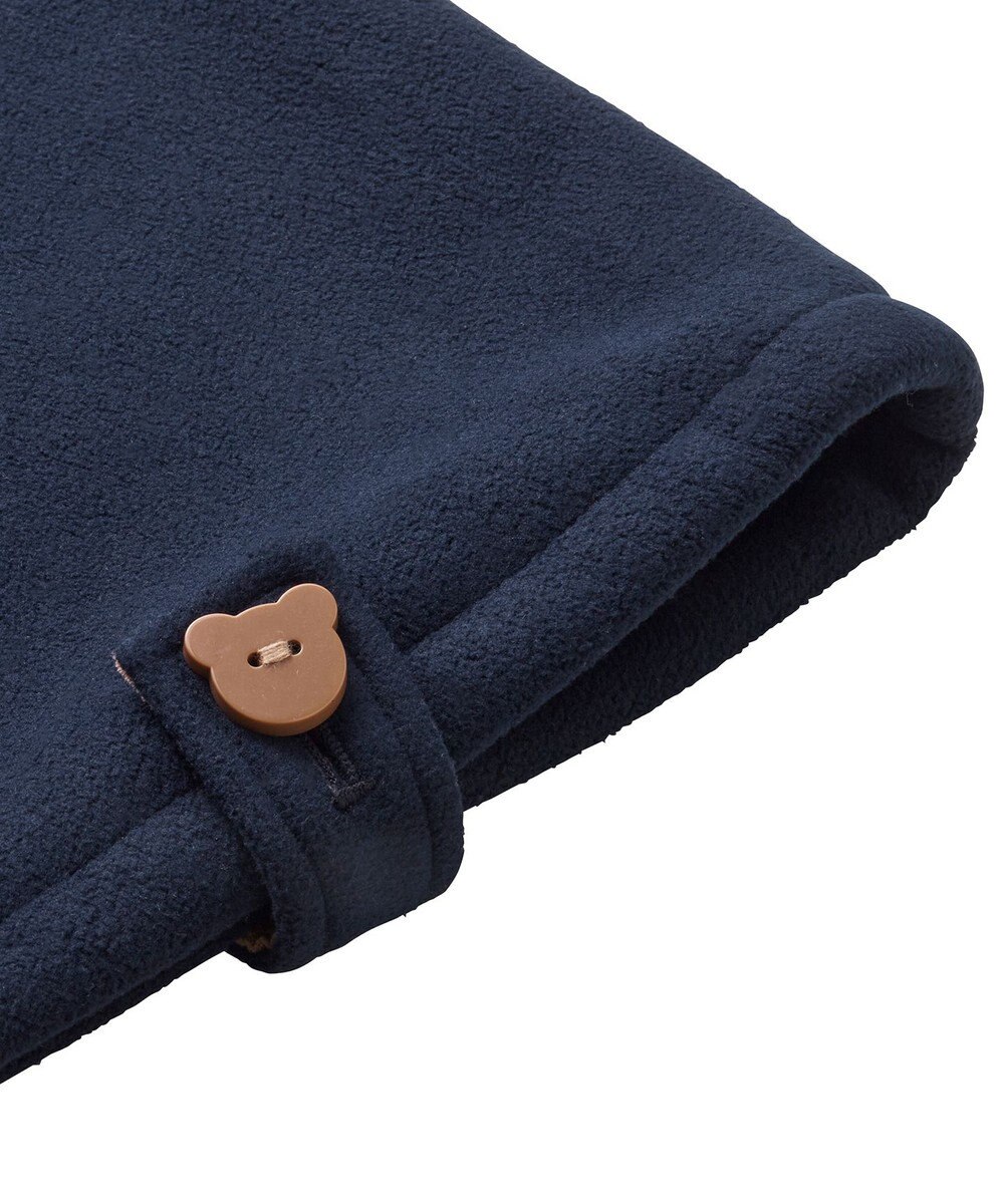 MIKI HOUSE HOT BISCUITS 【70-90cm】 お耳付きボアフリース ダッフルマント 