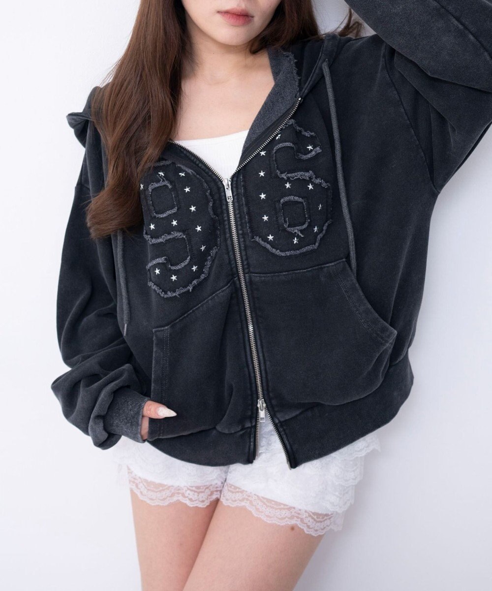 WEGO グラフィックZIPパーカー 