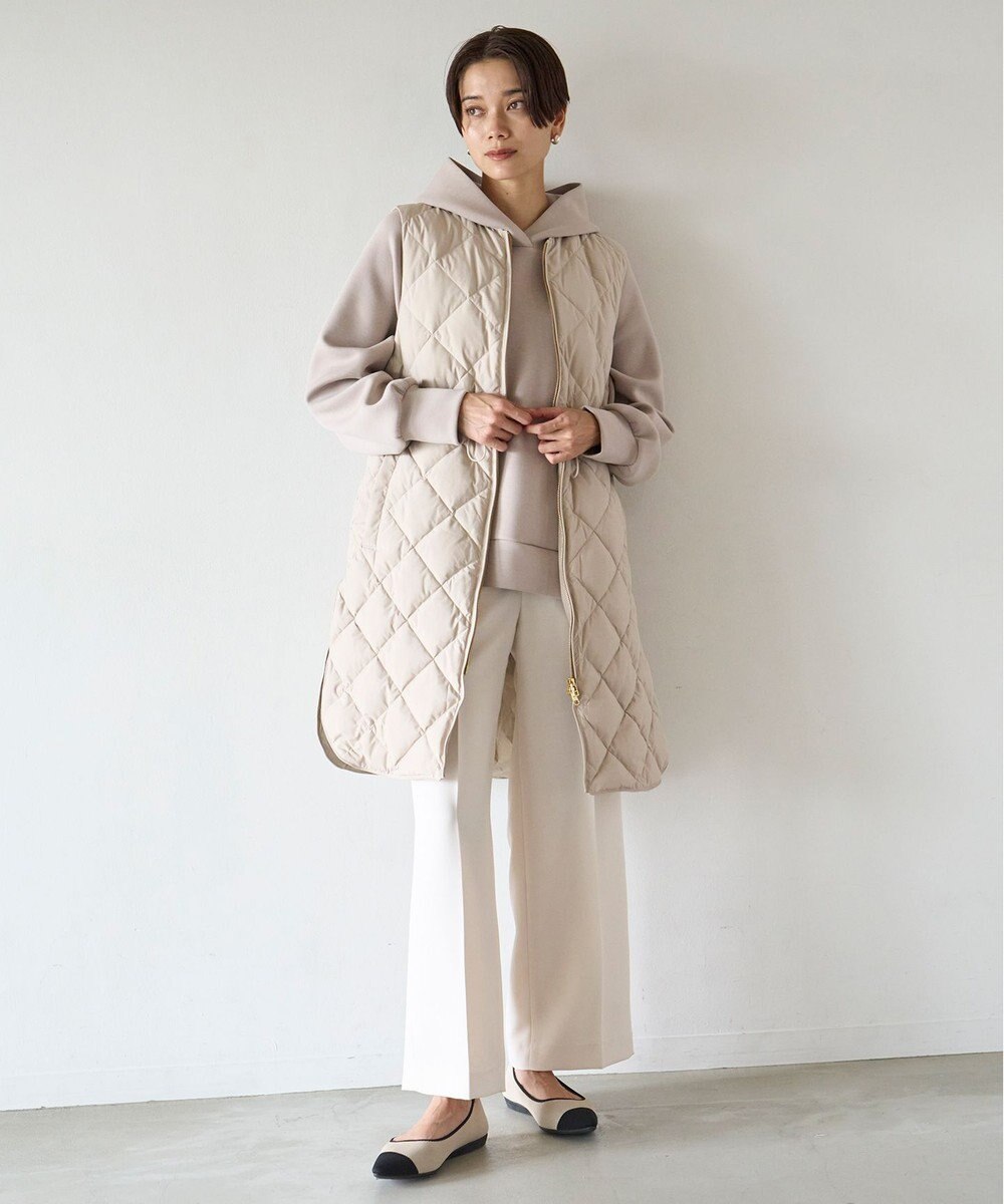 UNFILO ウールライクツイル ワイドパンツ 