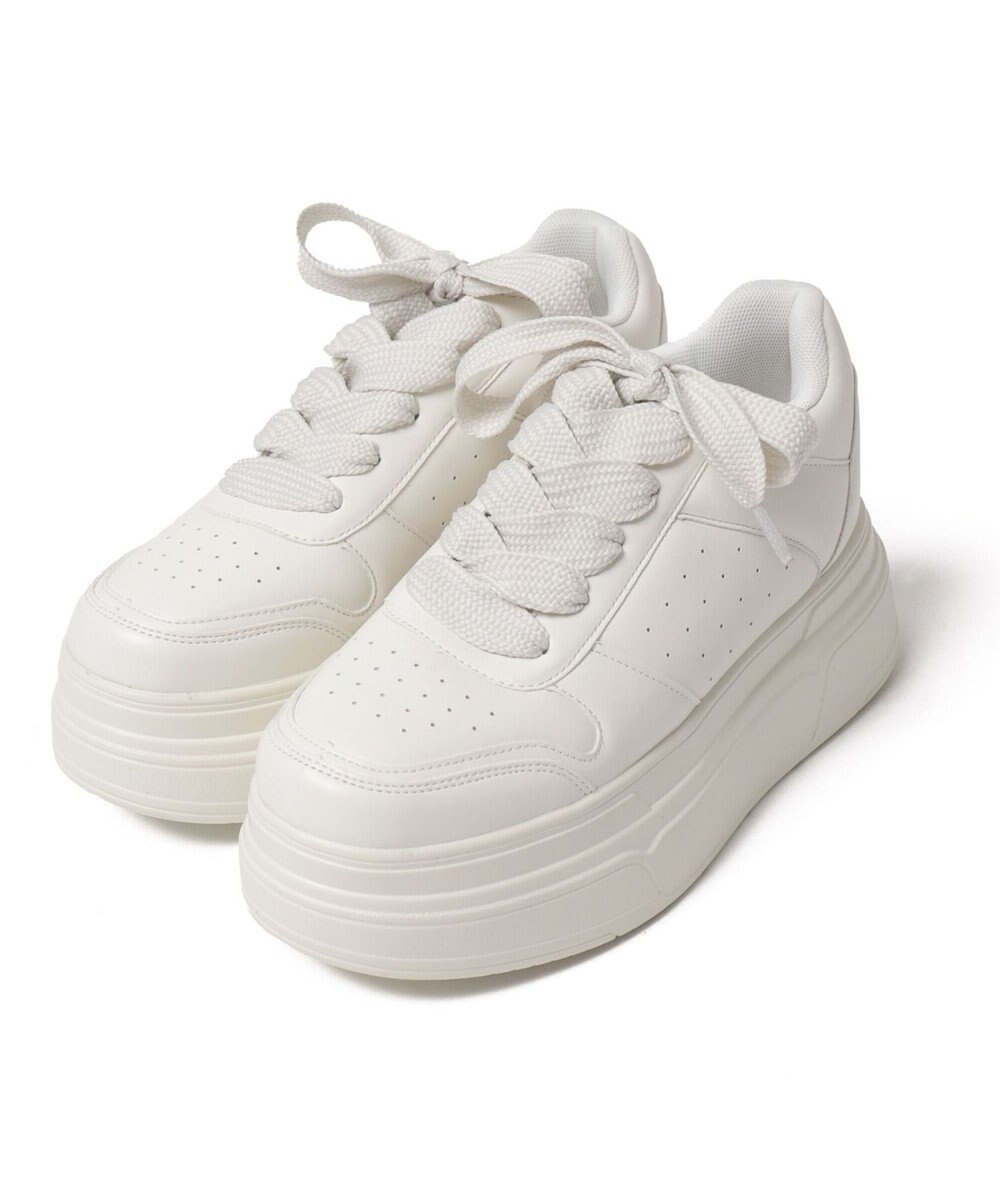 WEGO ボリュームレースアップ厚底スニーカー 