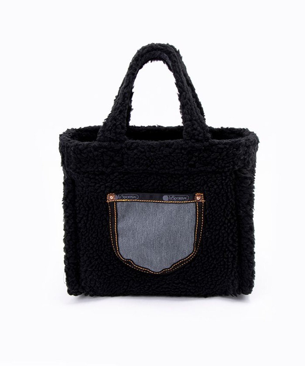 LeSportsac SMALL TWO WAY DENIM TOTE/ブラックデニム/ブラックシェルパ 