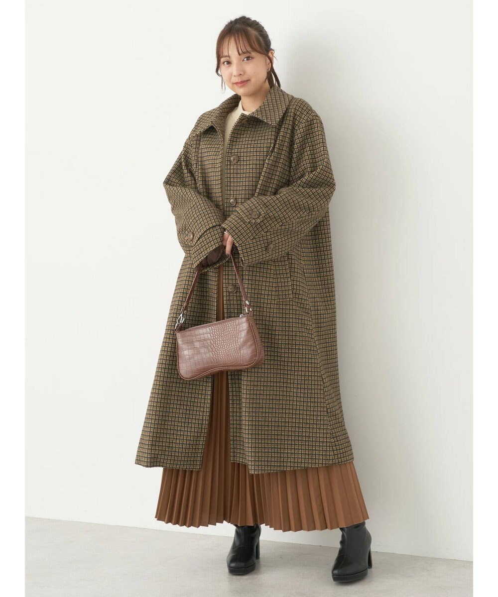 earth music&ecology ステンカラーコート（チェック） 