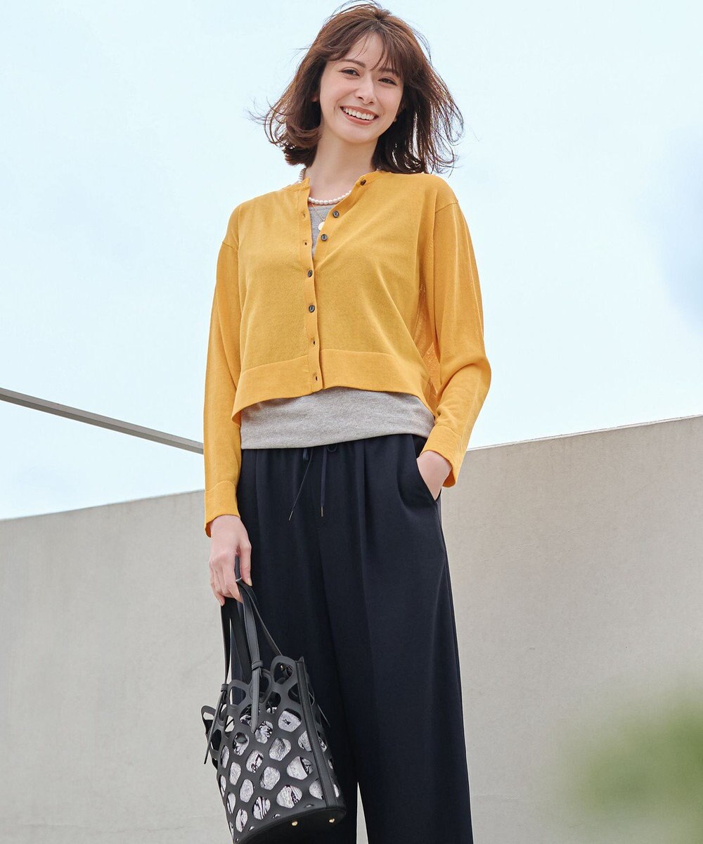 23区 【洗える】シャイニーリブ タンクトップ 