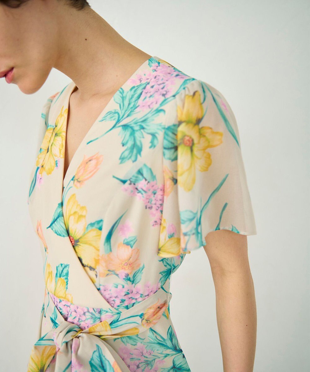 GRACE CONTINENTAL ミモザプリントワンピース 