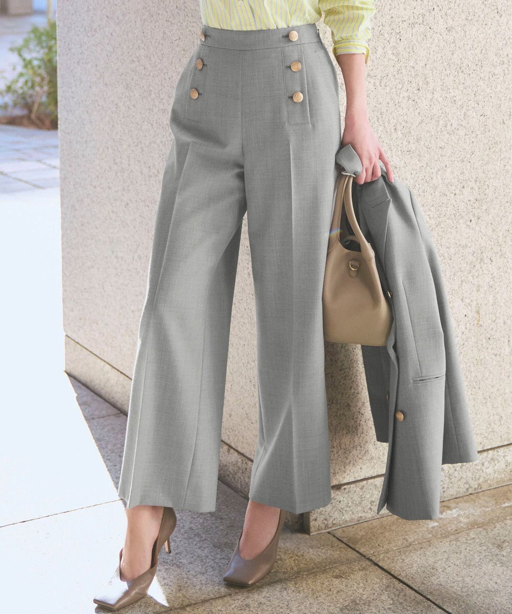 23区 【VERY・Oggi掲載】TWギャバジン ワイドパンツ 