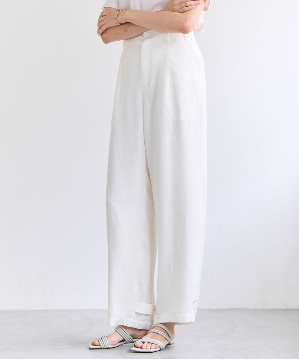 BEIGE， BERNARD / リネン混 ヘムタグ 2WAYパンツ 