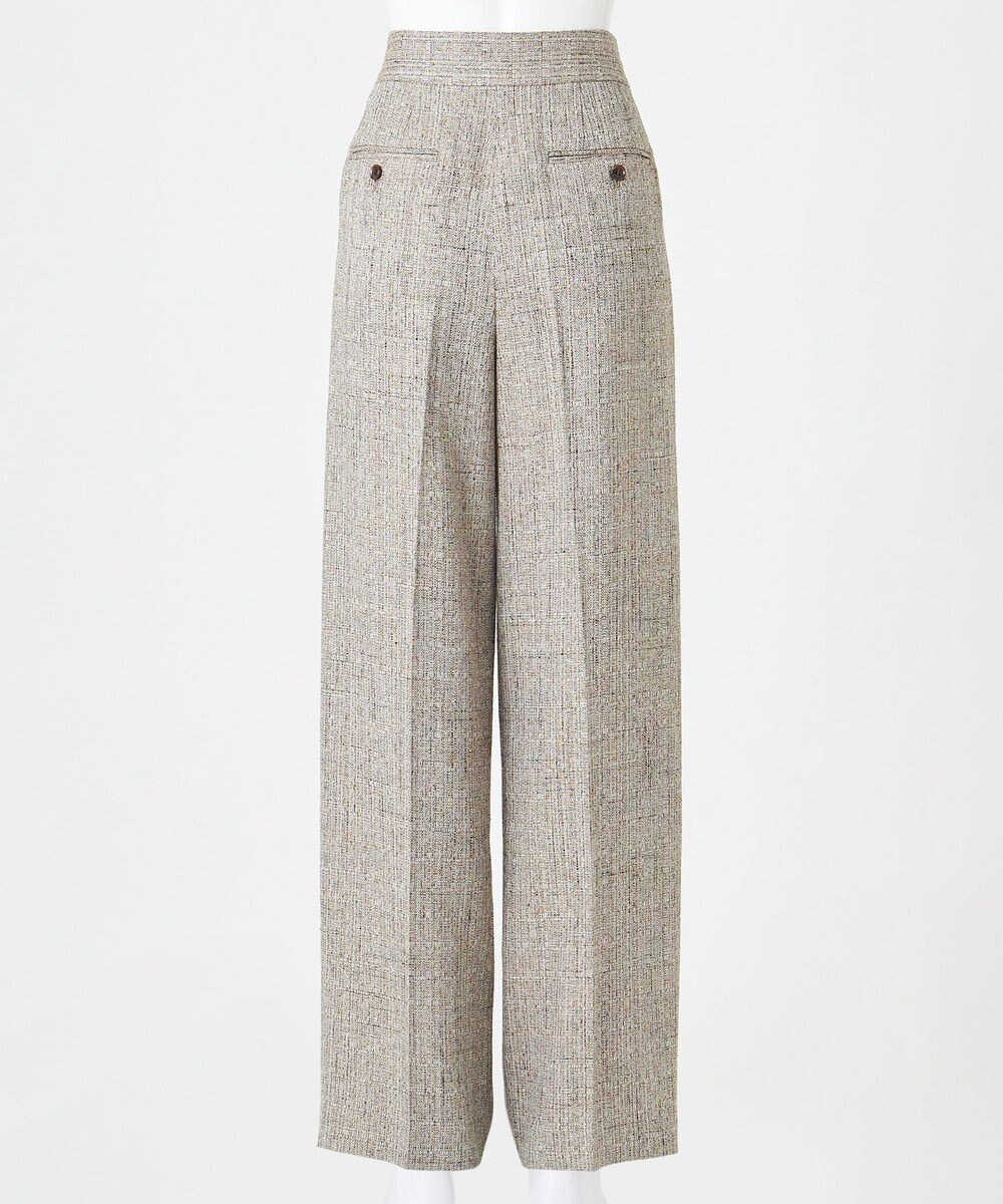23区 S 【エステータ】リネンミックスツイード ワイドシルエットパンツ 