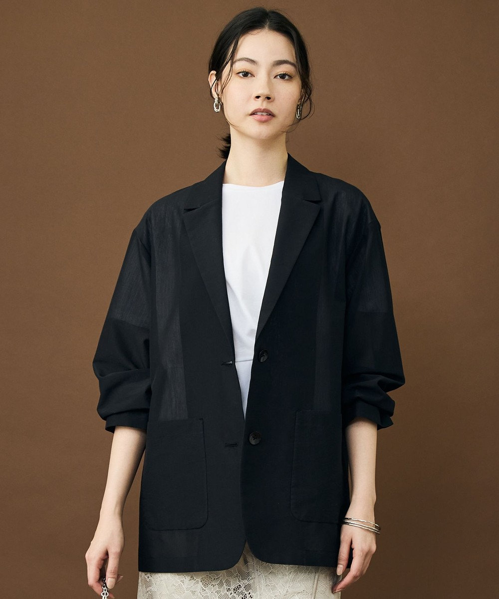 自由区 シアーボイルテーラード ジャケット 