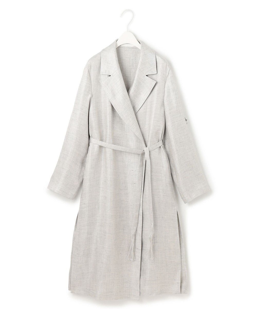 ICB L 【日本製】トリアセリネンシャイニーツイル ロングジャケット 