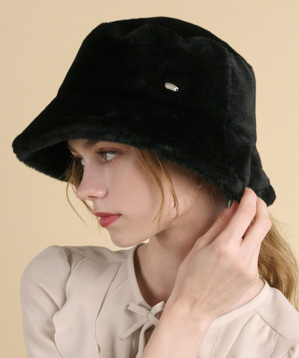 TOCCA 【UVカット・吸水速乾・抗菌防臭・洗える】FUR BUCKETHAT バケットハット ブラック系