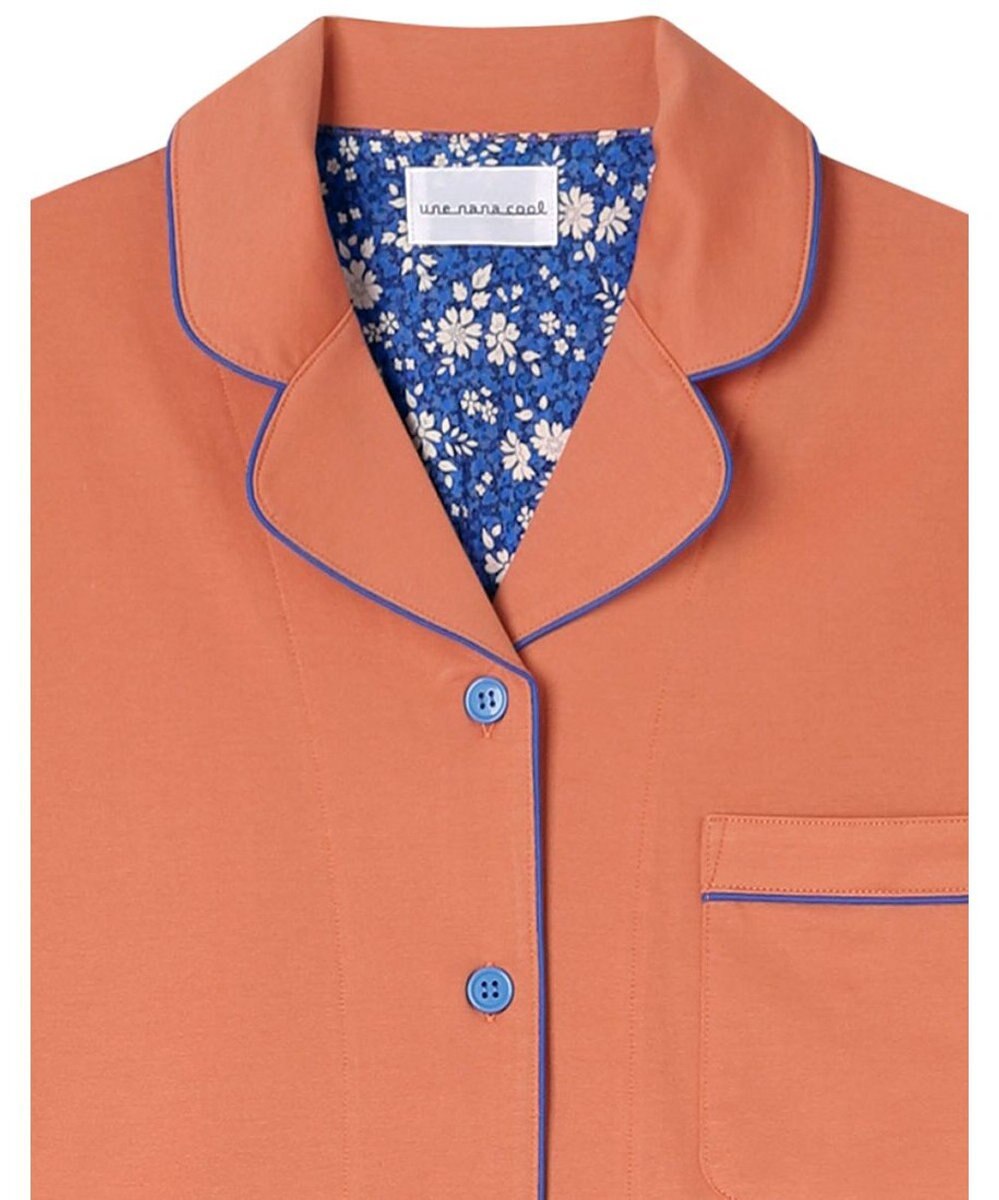 une nana cool 【綿100%】60/2 やわらか天竺 半袖開襟パジャマ MADE WITH LIBERTY FABRIC 