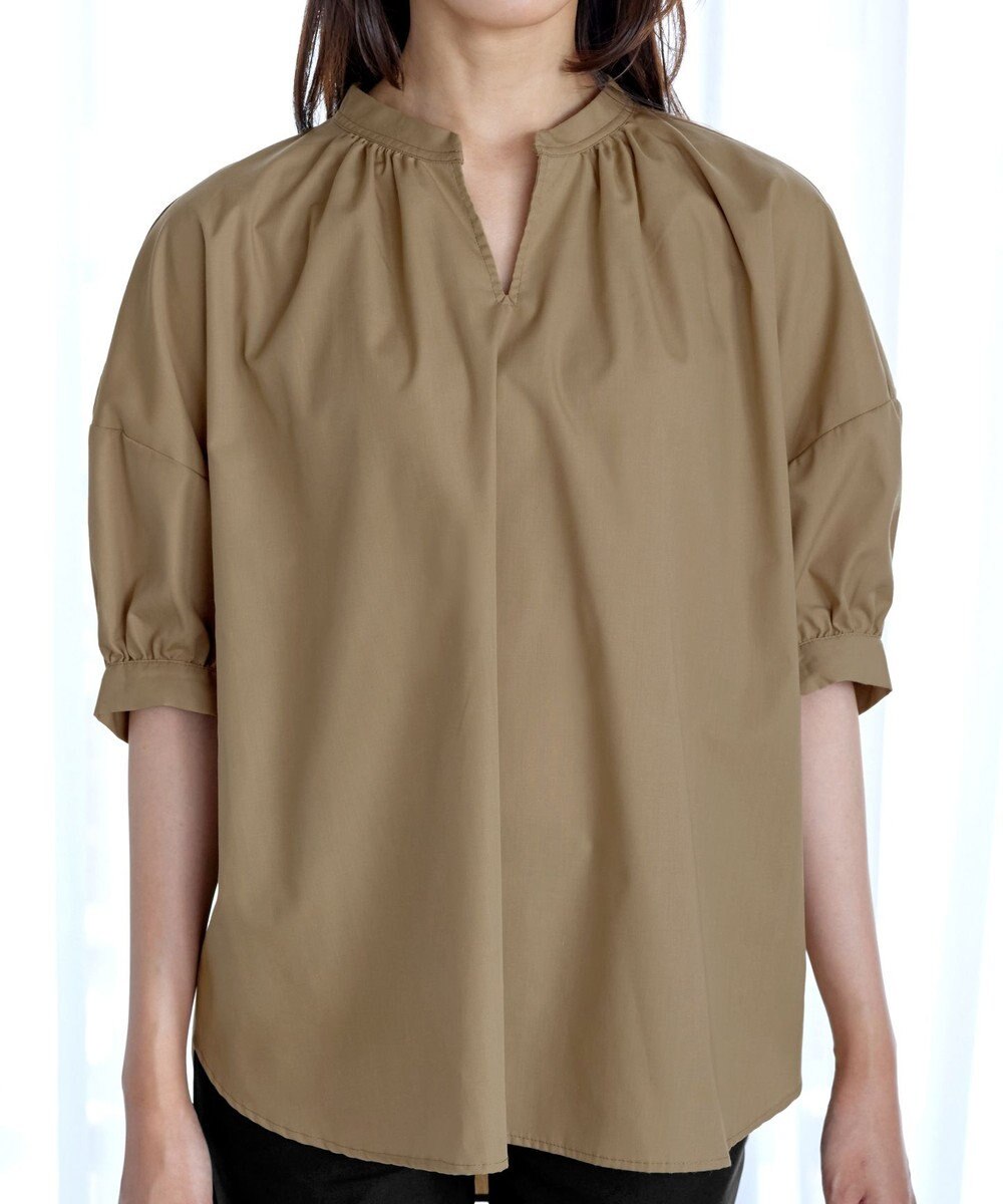 Tiaclasse 【洗える】バックギャザーシャツ 