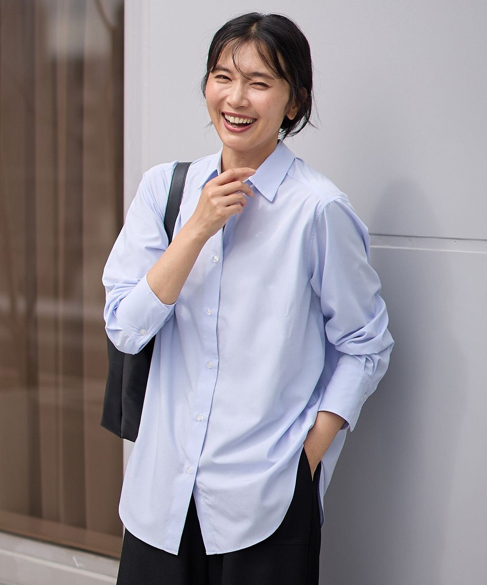 ANY 【手洗い可能/抗菌防臭/UVカット/速乾】レギュラーカラーシャツ 