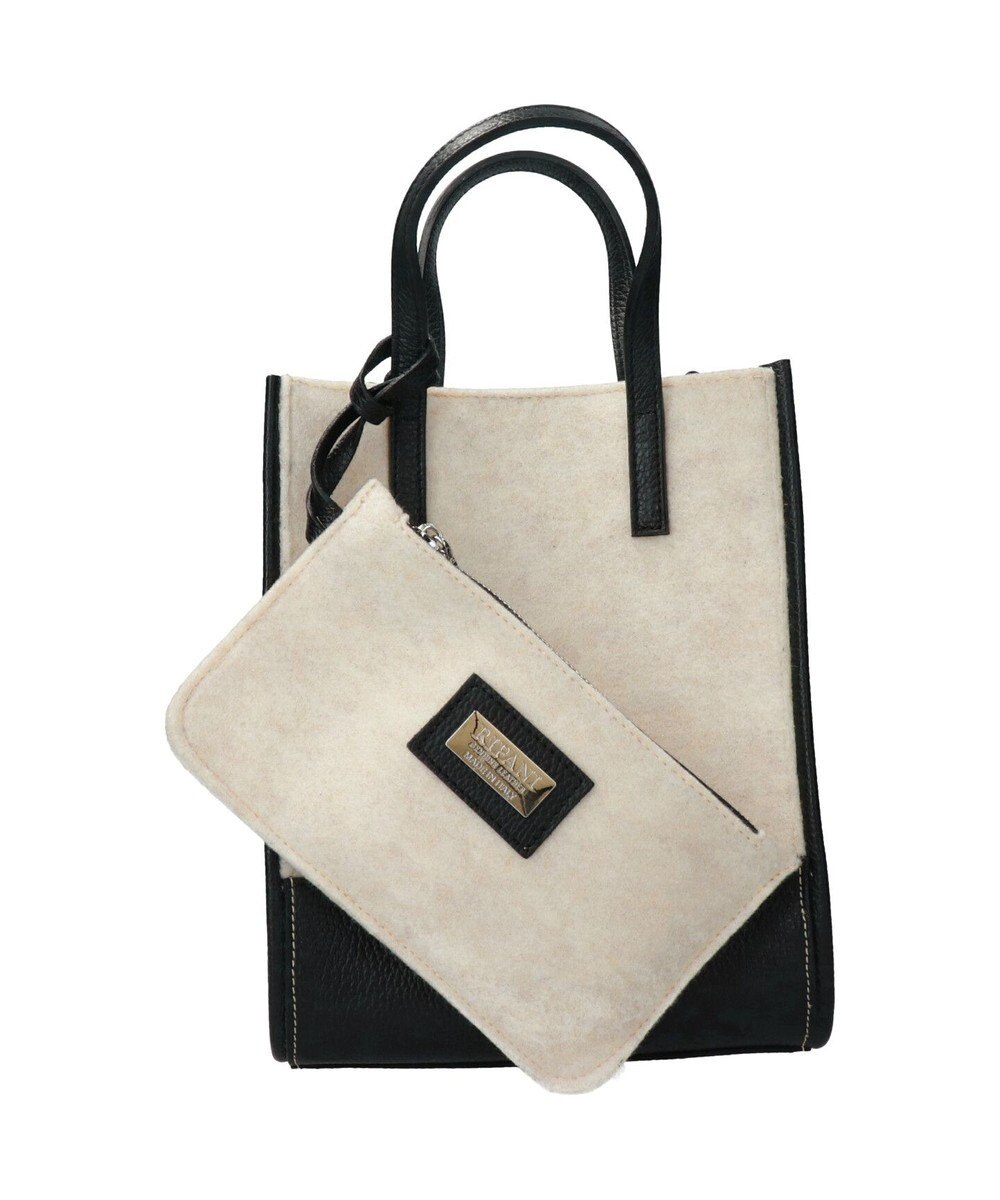 INTER-CHAUSSURES 【RIPANI】レザーハンドルフェルトバッグ 