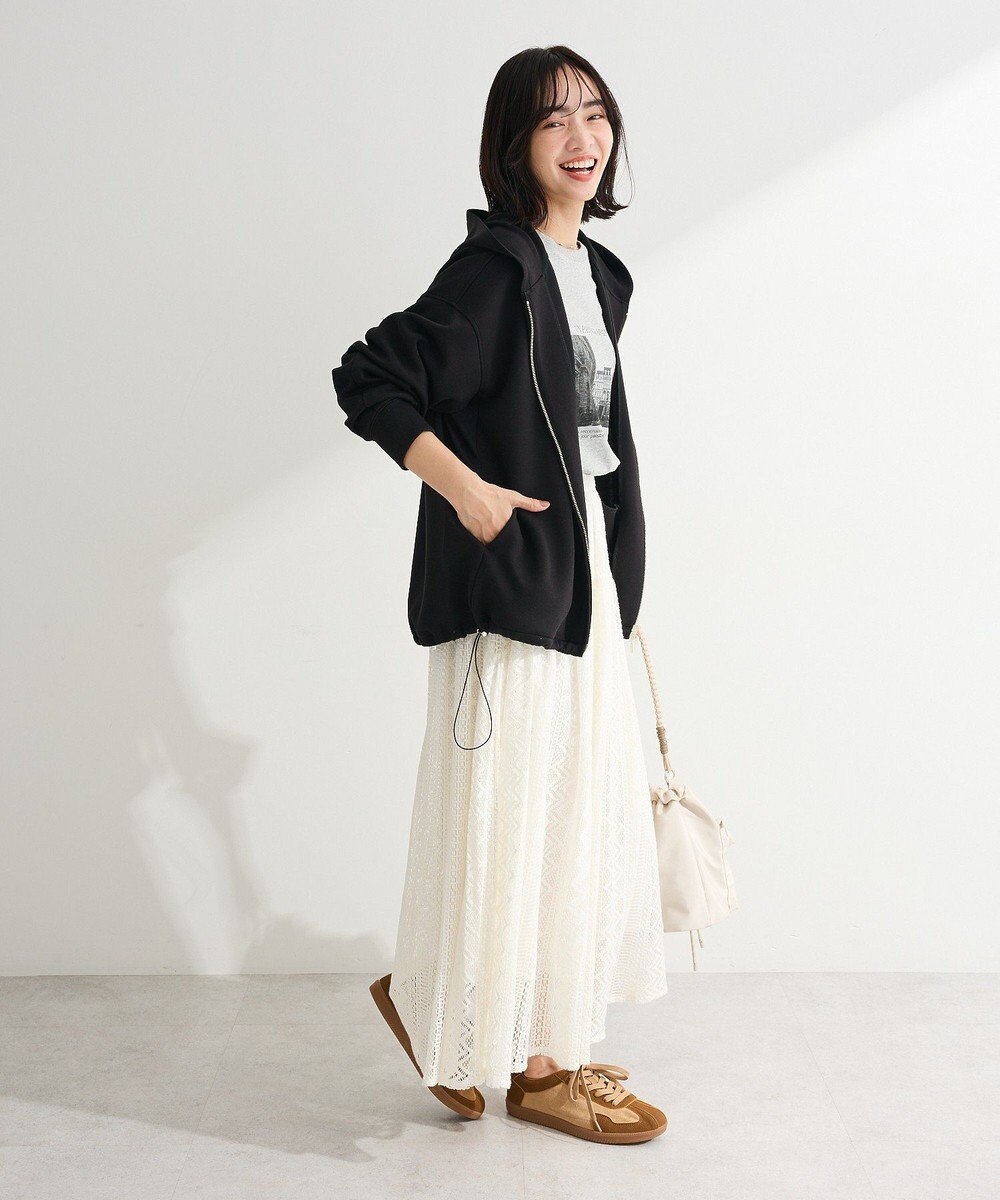 Green Parks ダブルＺＩＰ裾ドロストパーカー 