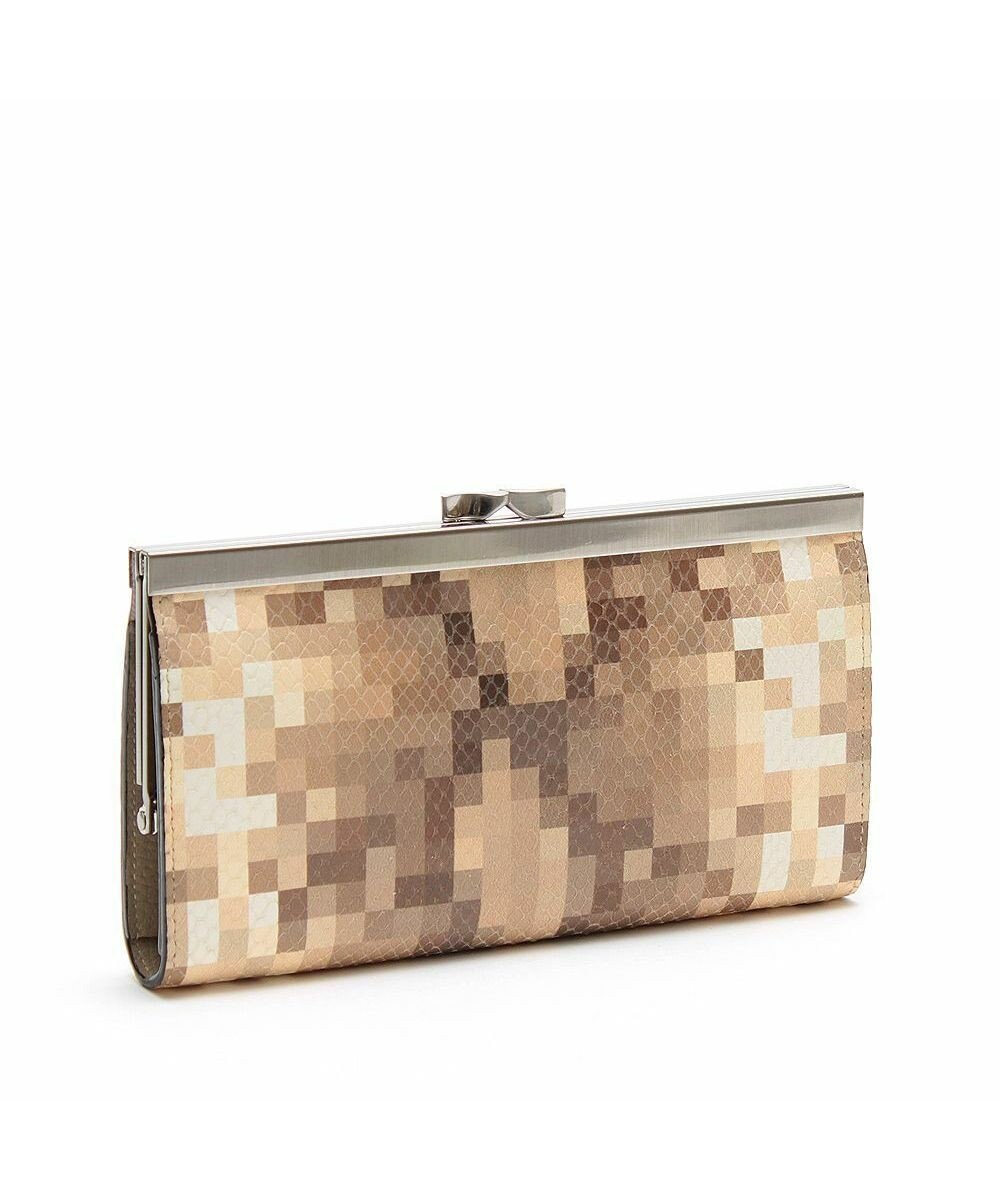 A.D.M.J. 【牛革】スネーク型押し/ガマグチウォレット 