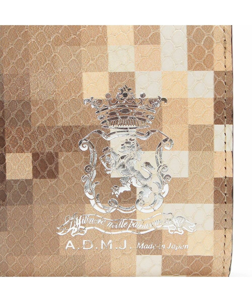 A.D.M.J. 【牛革】スネーク型押し/ガマグチウォレット 