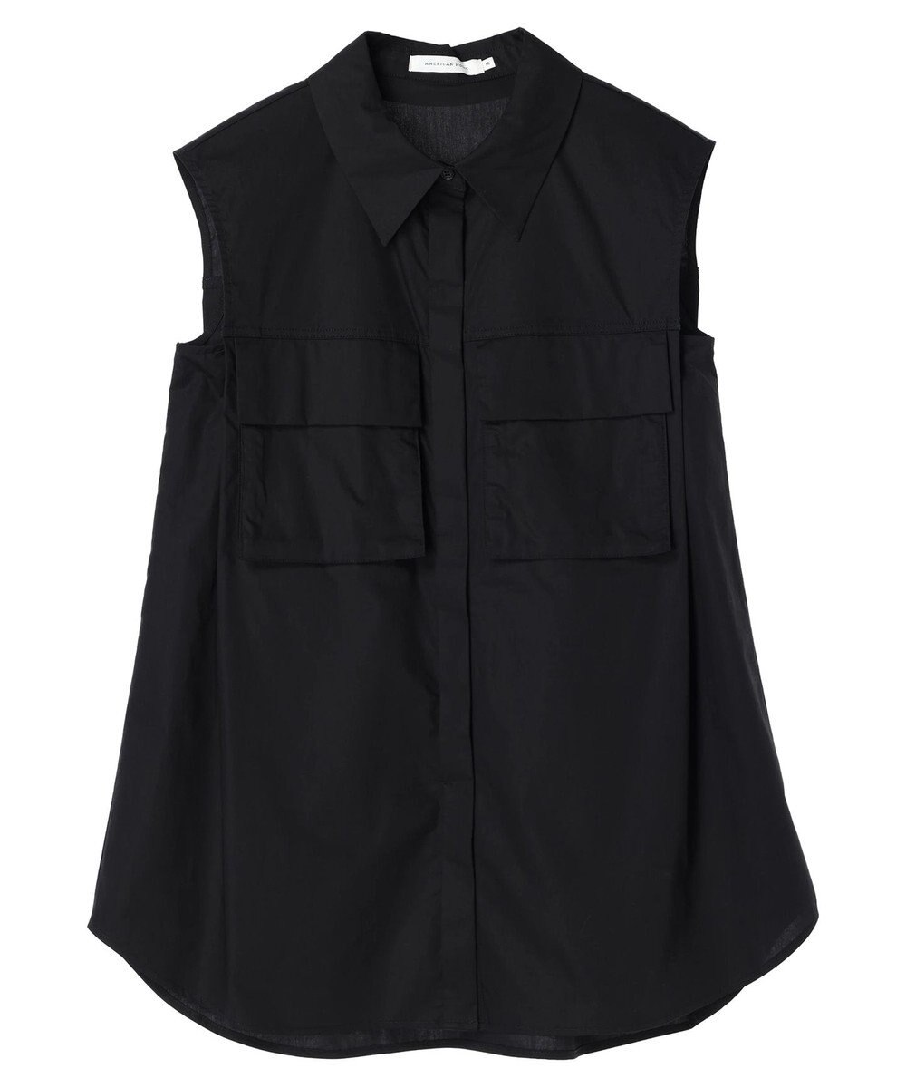 AMERICAN HOLIC ノースリーブＷポケットシャツ 