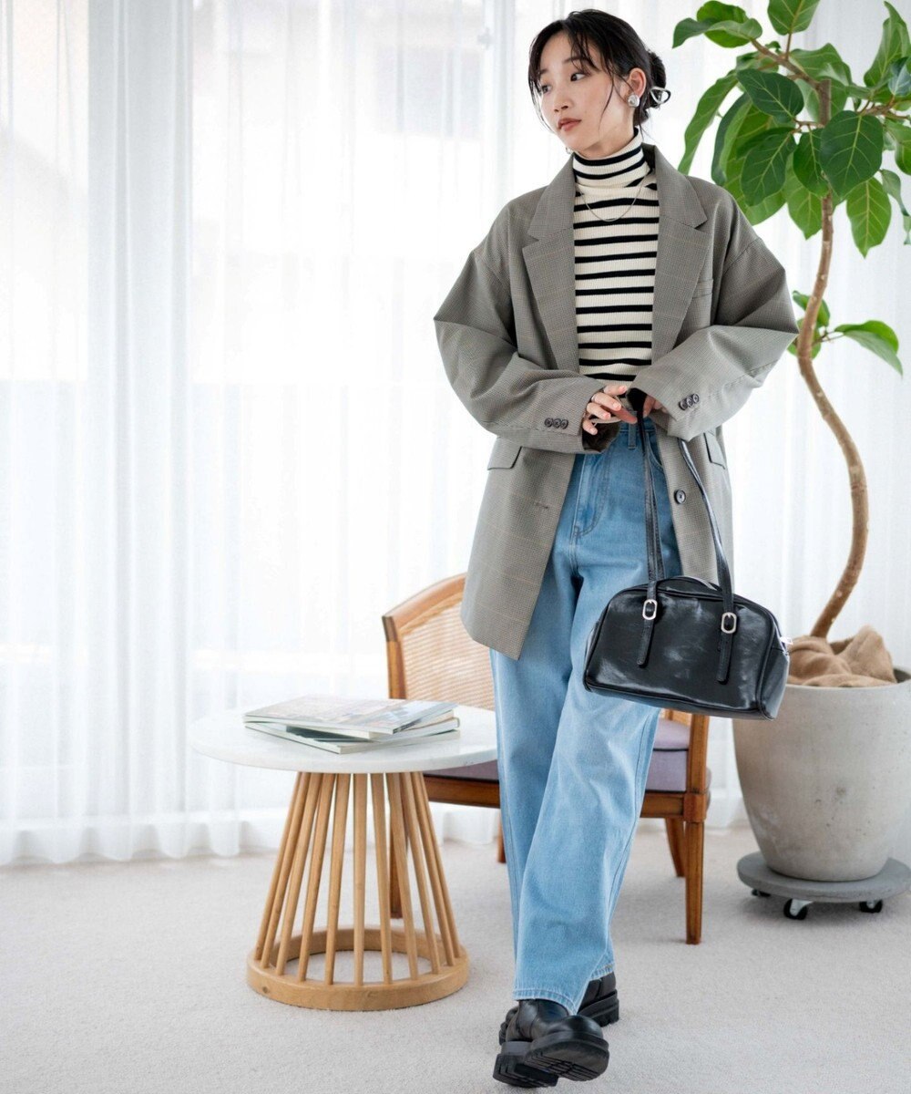 WEGO リブタートルネックニット 