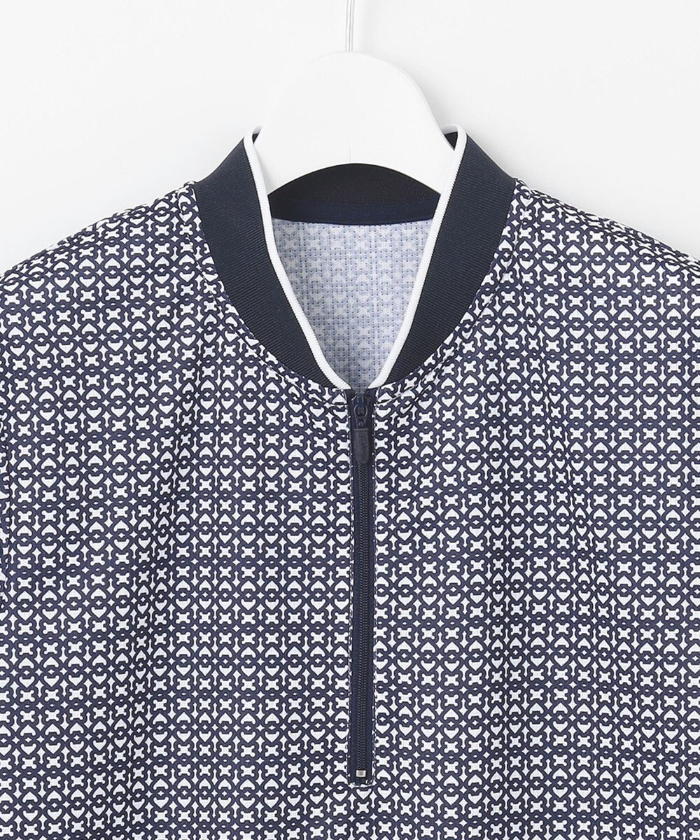 23区GOLF 【WOMEN】サンベールメッシュ モノグラムハーフジップ 