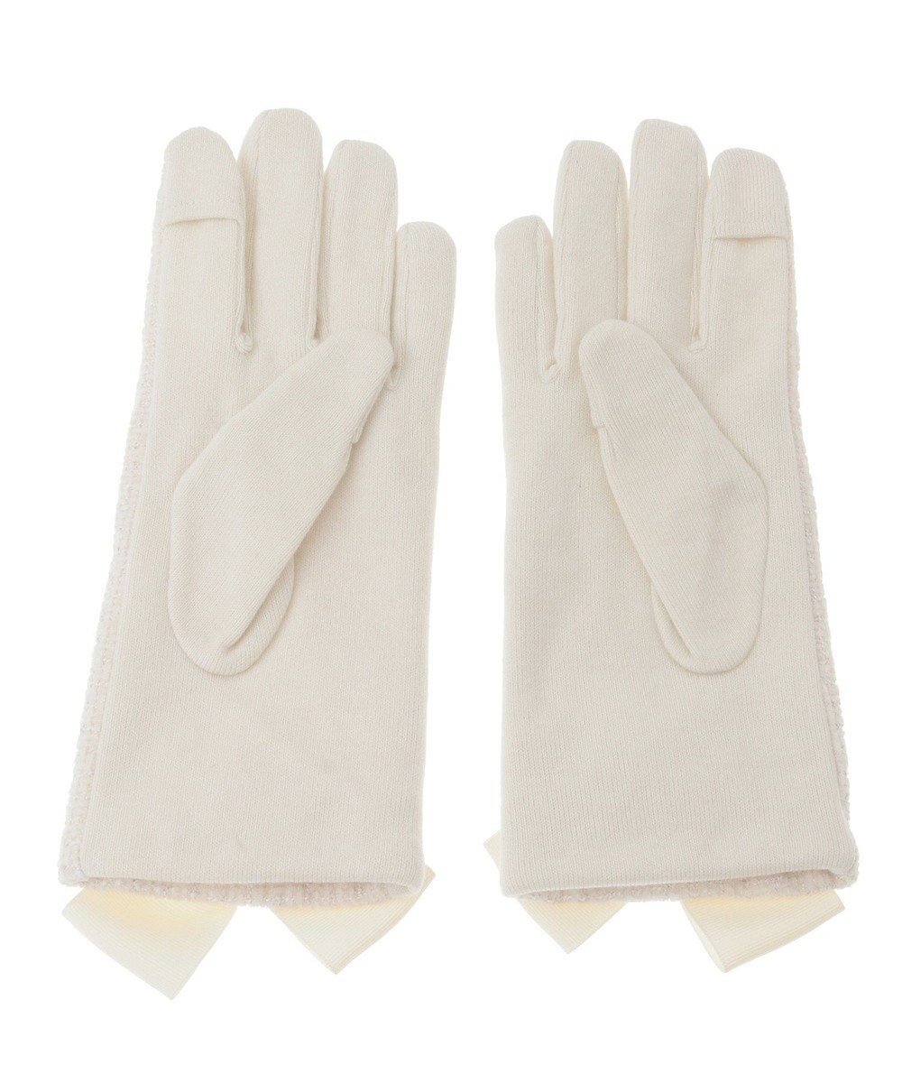 Maison de FLEUR ツイードリボングローブ 